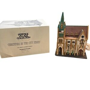 Department 56 All Saints Corner Church Christmas in the City Lighted House